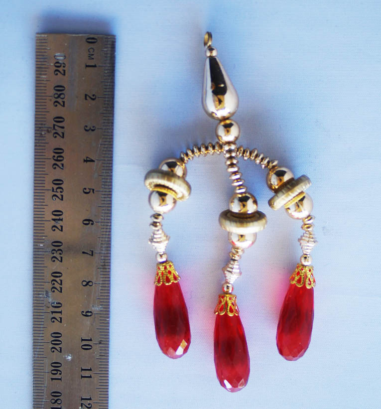 red and gold oval blingsal pack of 6